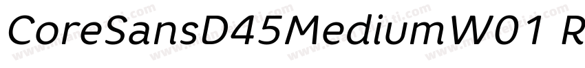 CoreSansD45MediumW01 Rg字体转换